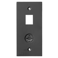 Hubbell KP2140BK KP Series 1-Gang Faceplate, Coax Opening(1) Jack Opening(1), Black