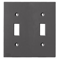 Hubbell KP2BK Faceplate Keypad Series 2 Gang Toggle, Black