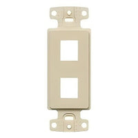 Hubbell NS612I NetSelect 2-Port Plate Decorator Frame, Keystone, Electric Ivory