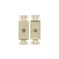 Hubbell NS780I 1-Gang Plate Frame Decorator with F-Connector, Ivory