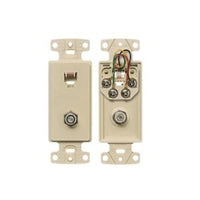 Hubbell NS783I 6-Connector Plate Frame with F Connector, 6-Position, Screw Terminal, Ivory