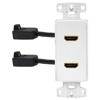 Hubbell NS802W 3-Port Antimicrobial Decora Insert, White