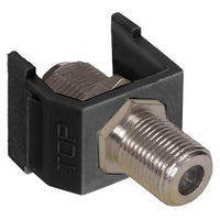 Hubbell NSF70BK Snap-In, F Coax, Nickel, Black
