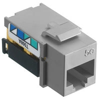 Hubbell NSJ5EGY CAT5e Keystone Jack 8POS UNI A/B, Gray
