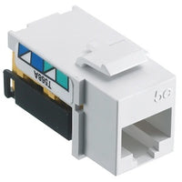 Hubbell NSJ5EW Keystone Jack, CAT5e 8POS UNI A/B, White