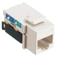 Hubbell NSJ6OW24 CAT6 Keystone Jack, 8POS UNI A/B, 24-Pack, Office White