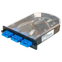 Hubbell OCSPSCD6S2 Fiber Splice Cassette, 6-Fiber, Blue SC Duplex Adapters, Zirconia Ceramic, OS2 SM