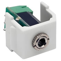 Hubbell SF35STW Screw Terminal Keystone Snap-Fit Stereo Jack, White
