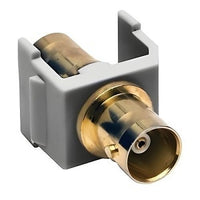 Hubbell SFBGGY Snap-Fit BNC Coaxial Cable Connector, Gold-Plated, Female-to-Female, 75 Ohm