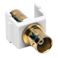 Hubbell SFBGW Snap-Fit BNC Coaxial Cable Connector, Gold-Plated, Female-to-Female, 75 Ohm