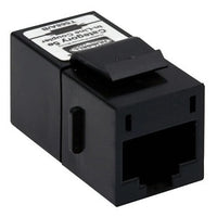 Hubbell SFC5EBK Snap-Fit Inline Coupler Slim Cat5e, Black