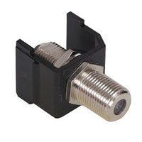 Hubbell SFFBX Snap-Fit F-Type Coax Connector, Female-to-Female, Black