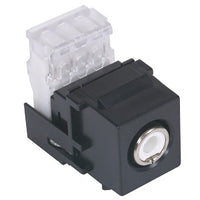 Hubbell SFRC110W Snap-Fit, RCA Connector, 110 Block, White Insulator, Black