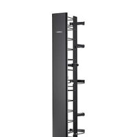 Hubbell VME614C1 VME Series Vertical Manager, 7'H x 6"W x 14"D with Front Cover, Black