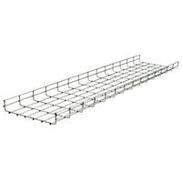 Hubbell HBT0428S Wire Basket Tray, Overhead, 4 x 28 x 118", Pre-Galvanized, Flat
