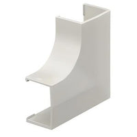 Hubbell PL1FE LANTRAK Non-Metallic Raceway Latching Flat Elbow, 1-1/4" Bend Radius, Office White