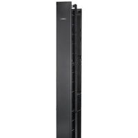 Hubbell VME1077 Vertical Cable Manager, 80.5"H x 10"W x 7.5" Front C Channel x 7.5 Rear, Black