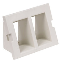 Hubbell IM2IA15OW 2-Port Keystone Audio / Video Module, Recessed Angle, 1.5-Unit, White