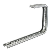 Hubbell HBTCB18 Brkt Cshape 18 Tray Pregalvanized Wall Bracket Accessories, 18" Tray, Pregalvanized