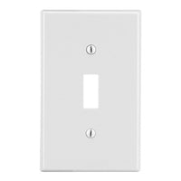 Hubbell PJ1W M-Size 1-Gang Toggle Wall Plate, White