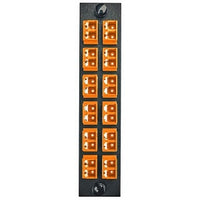Hubbell FSPNLCDS12OR Fiber Optic Patch Panel, 24 Ports, 12 LC Duplex Connections, Zirconia Ceramic Ferrules