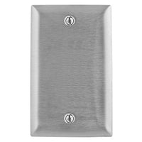Hubbell SS13L 1-Gang Blank Wallplate, 430 Stainless Steel
