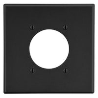 Hubbell PJ703BK 2-Gang Wall Plate with 2.15-Inch Opening, Black