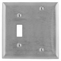 Hubbell SS113 -G Software/BLANKSS and Wallplate2-Gang Switch/Blank Stainless Steel Box