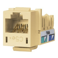 Hubbell HXJ5ETI Keystone Jack, CAT5E 8POS Universal A/B, Titanium