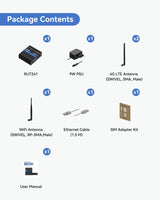 Teltonika RUT241098000 Industrial 4G LTE Cellular Router, 4G LTE Wi-Fi Router, Automatic failover, Advanced VPN, Certified by Verizon/AT&T/T-Mobile, Industrial 4G Router for North America
