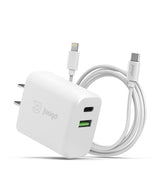 Charger For Iphone And Ipad, Usb C And Usb Dual Wall Charger Set With Type-C Lig