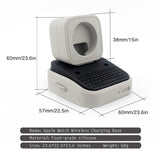 Dock Station For Apple Watch, Desktop Stand With Keyboard Design, White And Blac