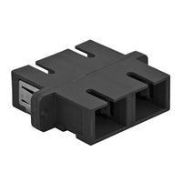 Hubbell FANSCDSS6BK Screw Mount Fiber Adapter, SC Duplex, 6-Pack, Black
