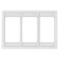 Hubbell IMF3W iSTATION 3-Gang Front Loading Module Frame, 3-Unit, White