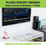 HIDEit Uni-S | Adjustable Small Electronics, Cable Box Mount + Small Computer Mount
