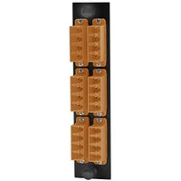 Hubbell FSPNLCQS6OR Fiber Optic Patch Panel with 24 Ports and 6 LC Quad Zirconia Connectors