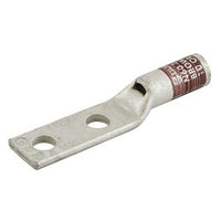 Hubbell HGBL01D Grounding and Bonding, Lug, #1 AWG, Double Hole, 1/4" ID Spaced 5/8", 25-Pack