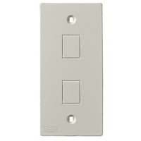 Hubbell KP2162 KP Series 1-Gang, 2 Jack Openings Faceplate, Office White