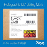 ICC ICCABR6VBK CAT6 CMR Riser 23AWG 100% Solid Pure Copper Unshielded Bulk Ethernet Cable, UTP, PoE++, 500 MHz, UL Certified, 1000' Reelex Pull Box, Black