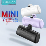 Charger Usb C With Built-In Usb-C Plug, 4500Mah Mini Power Bank Small Battery Pa