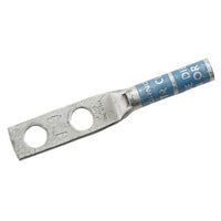 Hubbell HGBL06DKN Grounding and Bonding, Lug, #6 AWG, Double Hole, 1/4" ID Spaced 5/8", 90 Degree, 50-Pack