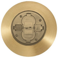 Hubbell PT2X2SFBRS 2x2 Flush Duplex, Service Fitting, Brass Finish