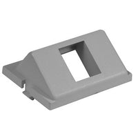 Hubbell IM1KA15GY 1-Port Keystone Audio / Video Unloaded Module, Angled, 1.5-Unit, Gray