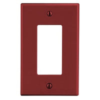 Hubbell PJ26R M-Size 1-Gang Decorator Wall Plate, Red