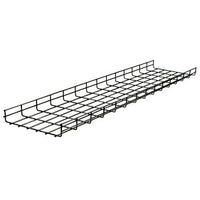 Hubbell HBT0420BK Wire Basket Tray, Round, 4"H x 20"W x 118"L, Black