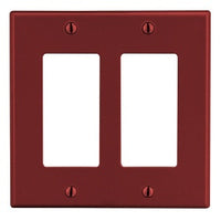 Hubbell PJ262R 2-Gang Decorator Wall Plate, Red