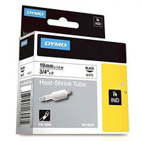 DYMO 18057 Rhino White Heat Shrink Tubing, 19mm, Black Text - DYMO