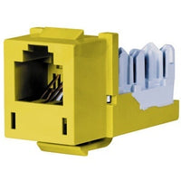 Hubbell HXJUY HXJ USOC Keystone Jack, Yellow
