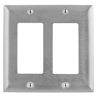 Hubbell SS262 2-Gang GFCI Stainless Steel Wall Plate