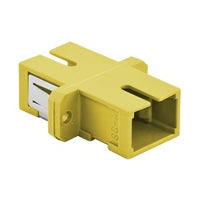Hubbell FANSCSS12Y Fiber Adapter, SC Simplex, Screw Mount, 12-Pack, Yellow